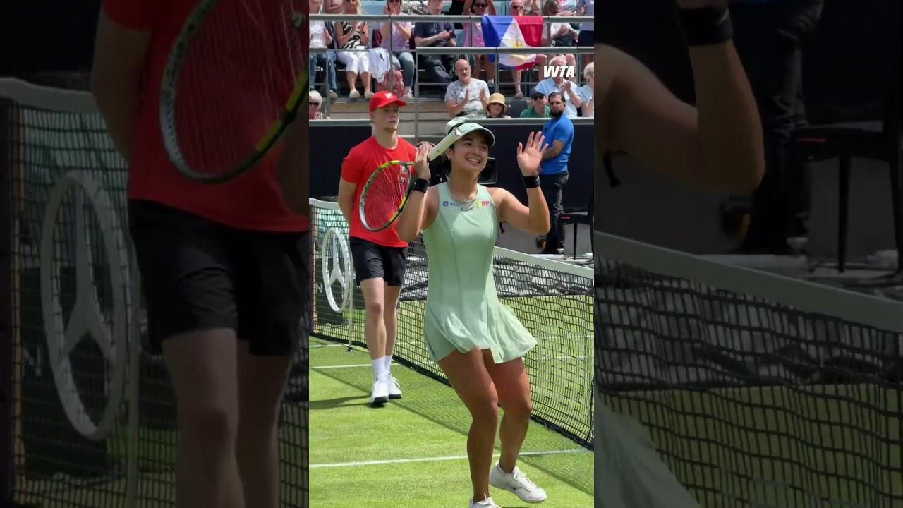 A win in Berlin under her belt 💪 Alex Eala moves past Vekic. #wta #tennis #sports