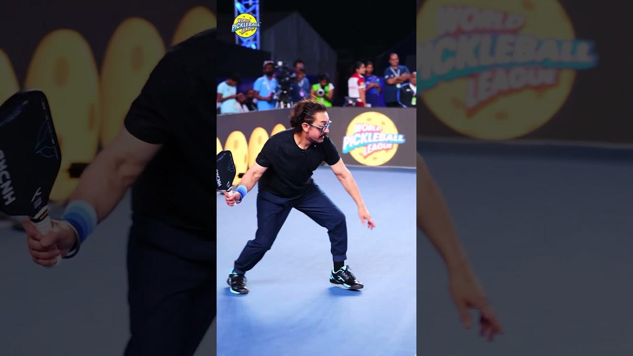 All is well when there's Aamir Khan at the World Pickleball League with a paddle in his hand 😎