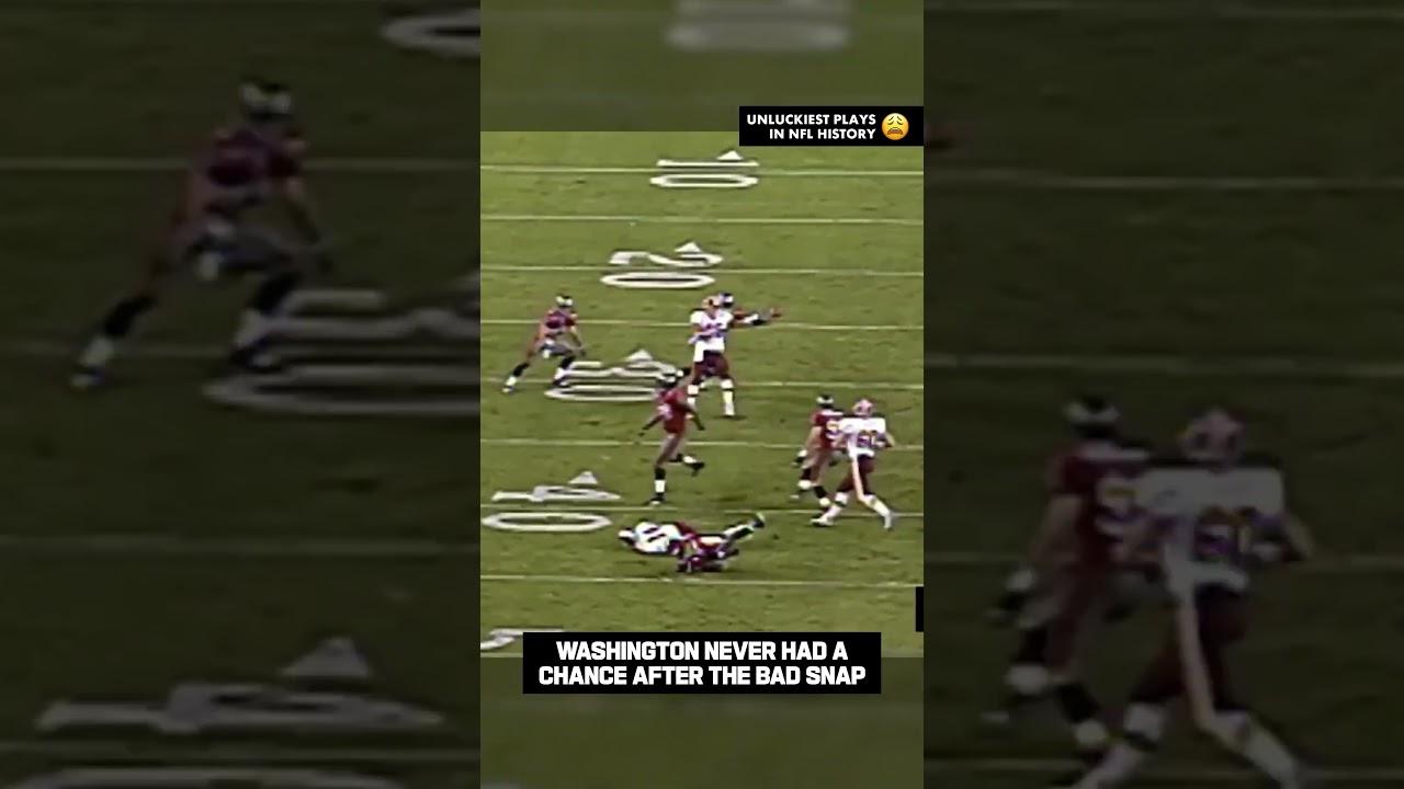 UNLUCKIEST PLAYS in NFL History: Washington's bad snap ruins chances to make NFC Championship