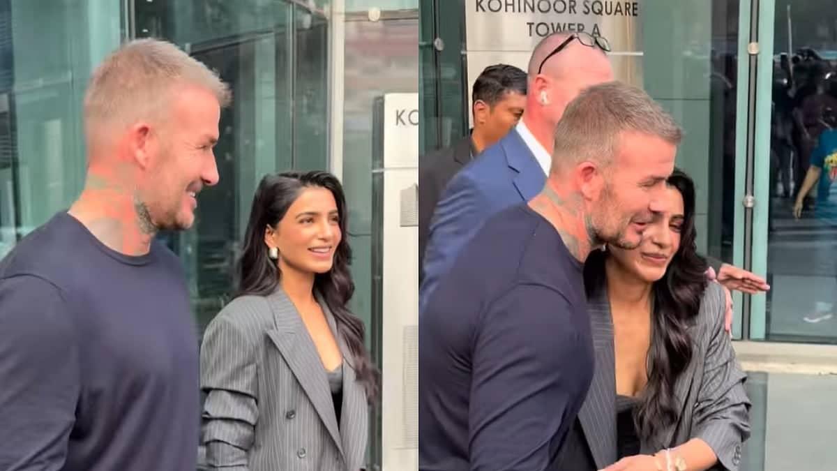 Beckham and Samantha Share a Hug in Mumbai, Fo' Shizzle!