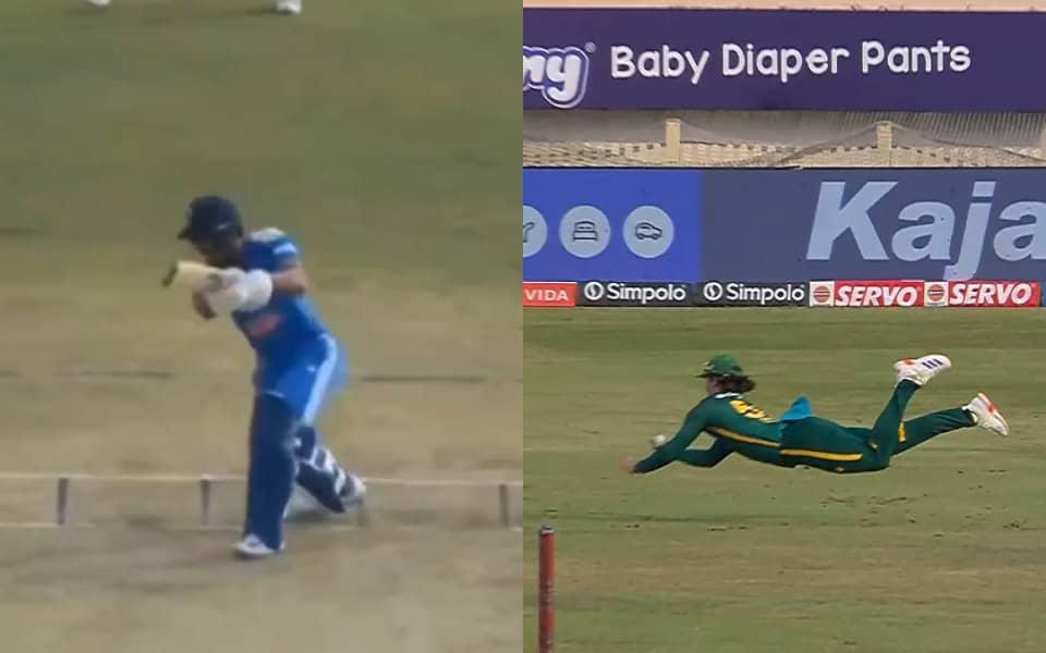 Ruturaj's return cut short by Brevis's one-handed catch