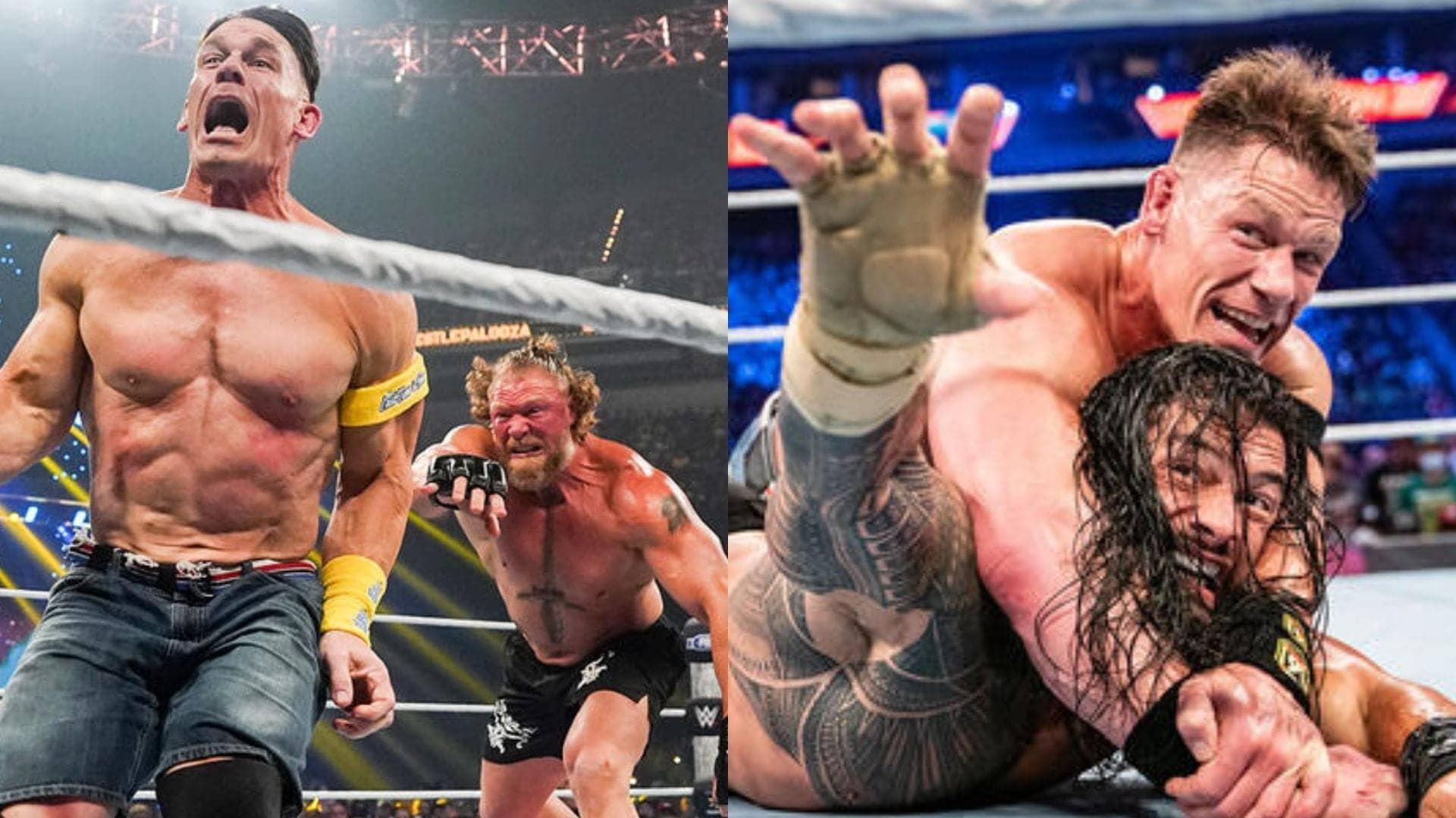 John Cena gets emotional tributes from Reigns and Lesnar
