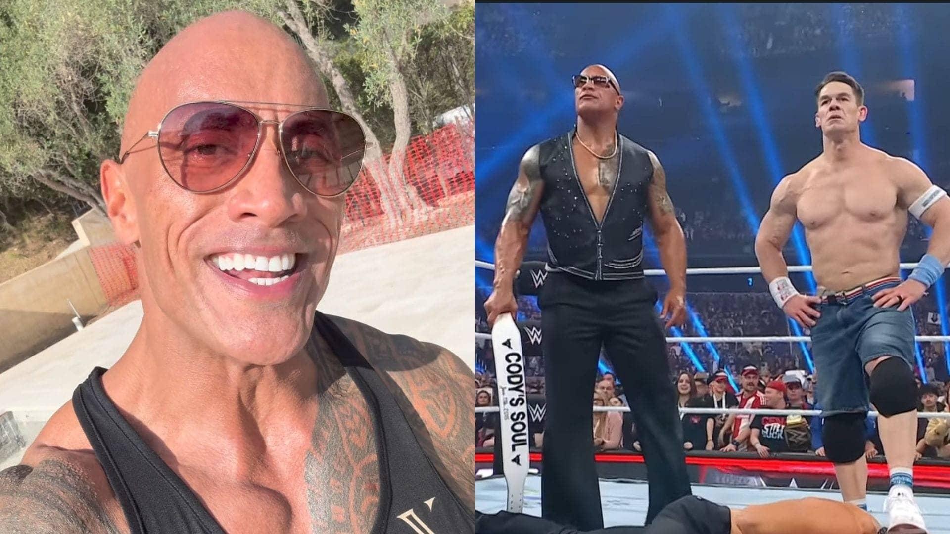 The Rock's electrifying farewell to John Cena before retirement