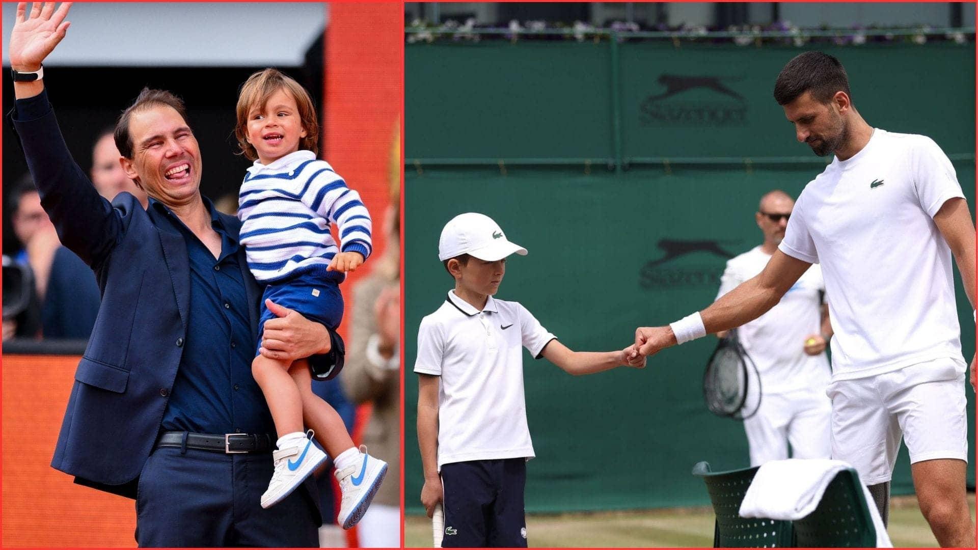 Tennis Titans: Nadal and Djokovic Bond with Their Sons