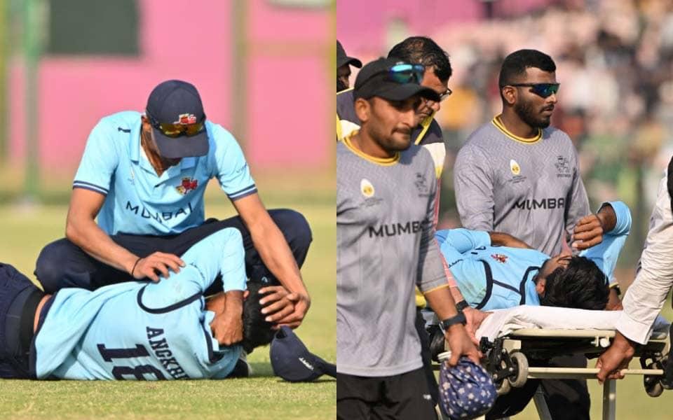 Vijay Hazare Trophy: Angkrish's Catch and Crash Comedy Show