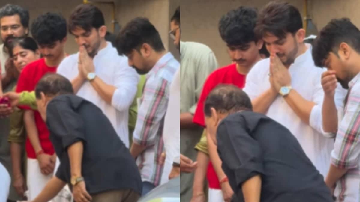 Arjun Bijlani Stands Strong at Father-In-Law's Farewell