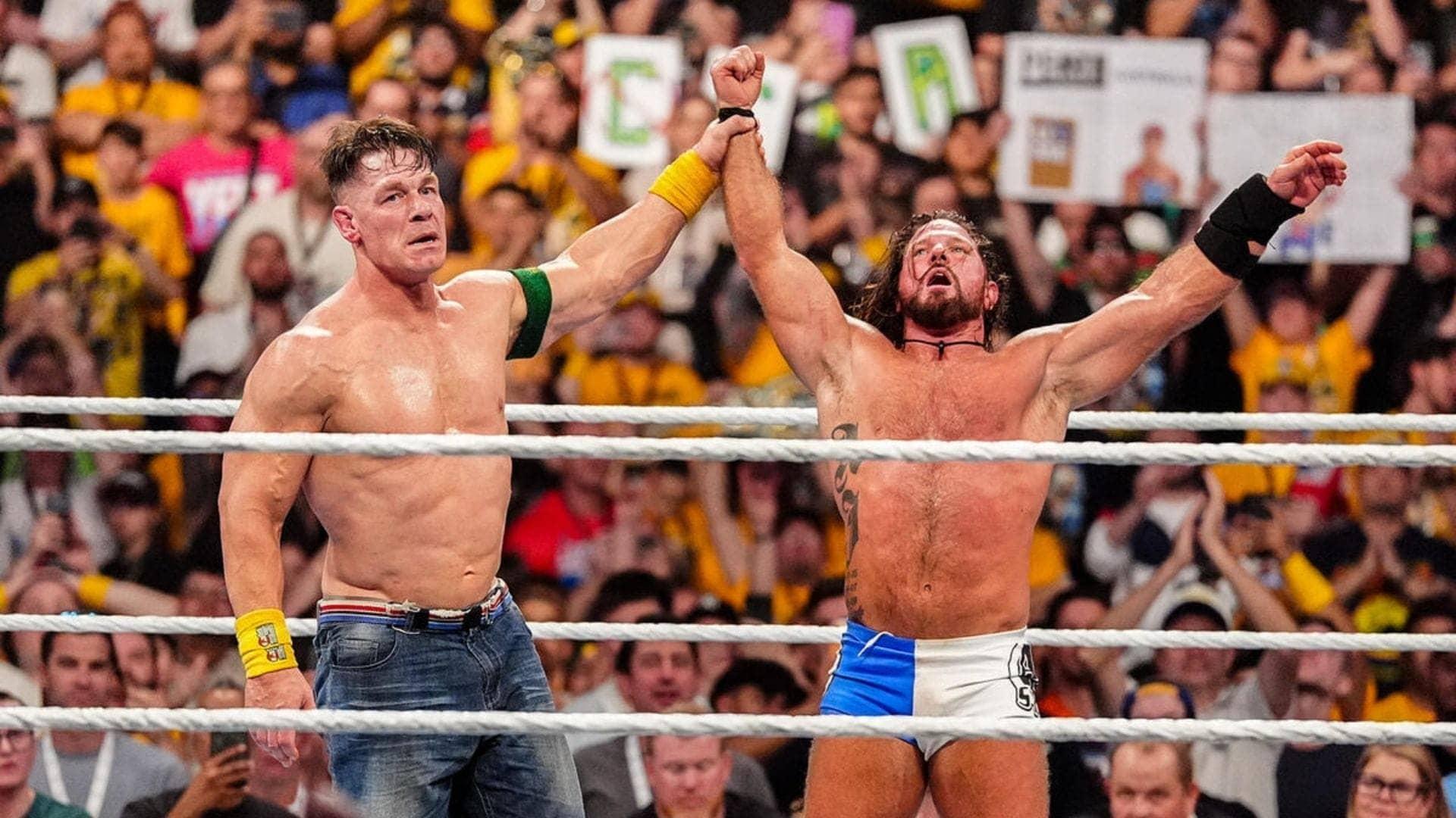 John Cena calls AJ Styles a legend after retirement match