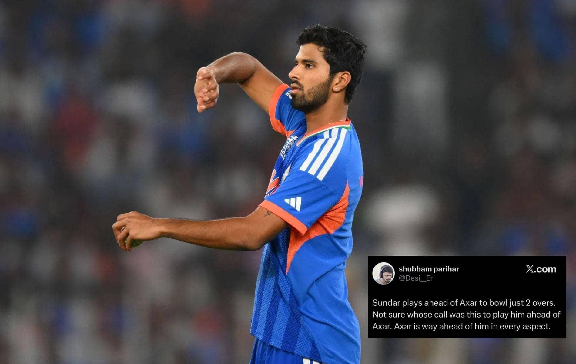 Fans Question Sundar's Selection After Just 2 Overs in T20