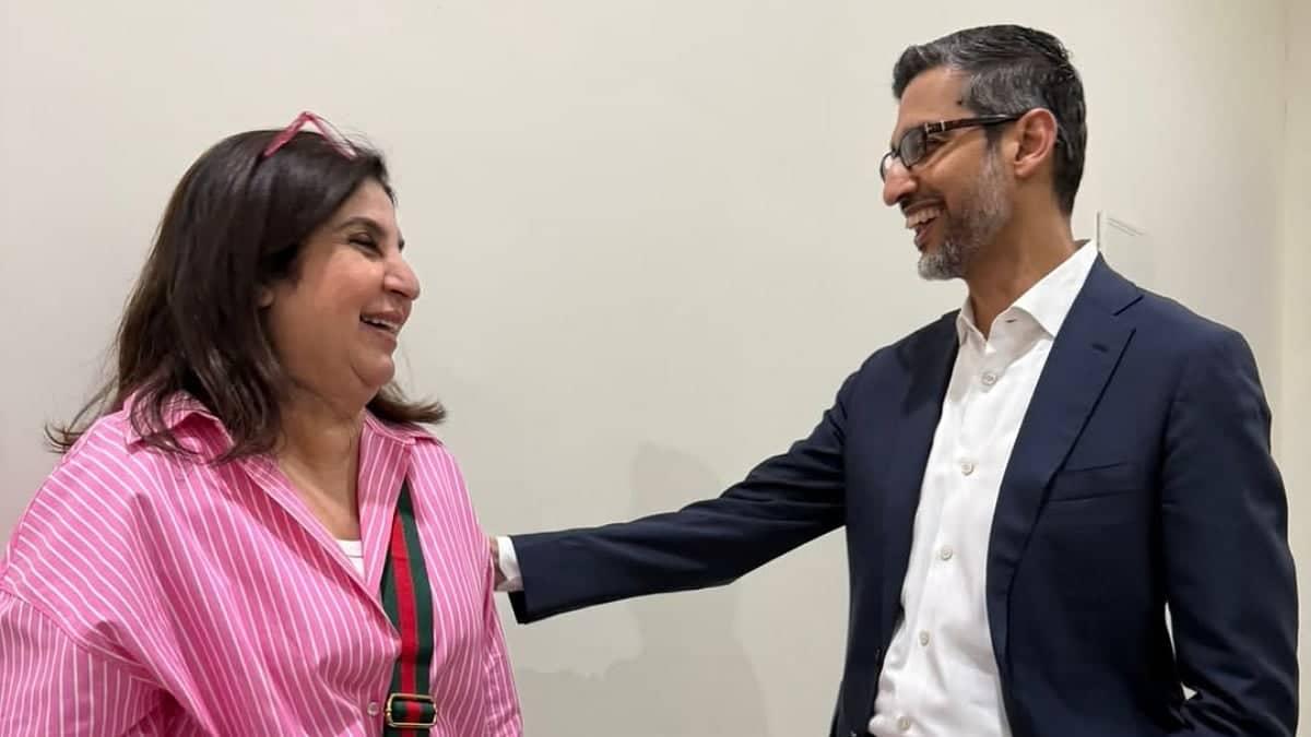 Farah Khan Meets Sundar Pichai, Makes Google Laugh Like Crazy