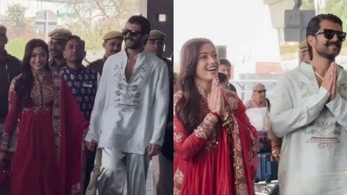 Rashmika & Vijay: Lovebirds Storm Udaipur Airport Together!
