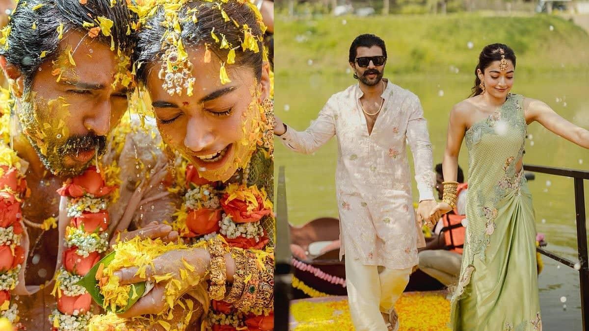 Rashmika & Vijay's Haldi: A Colorful Ninja Celebration!
