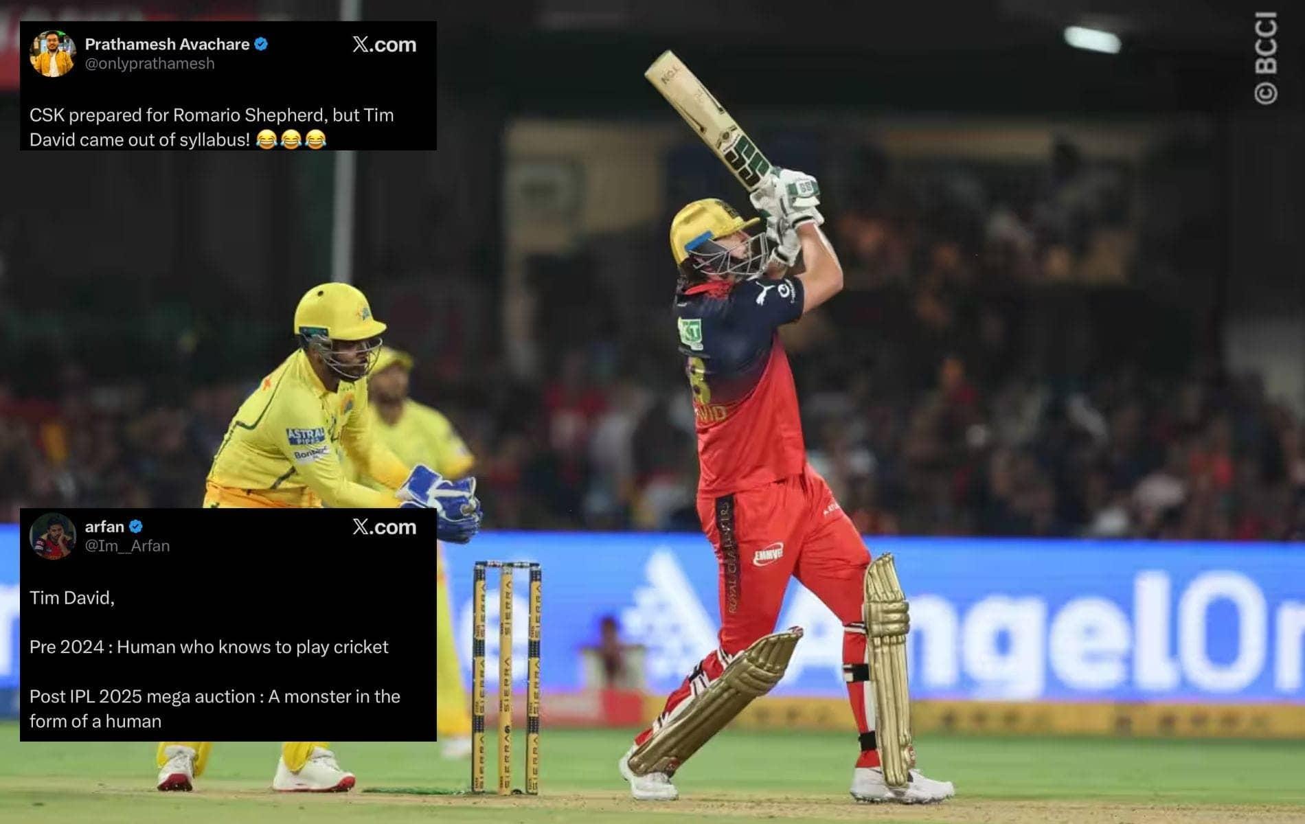Tim David's Power-Hitting Show Stuns CSK in IPL 2026 Clash