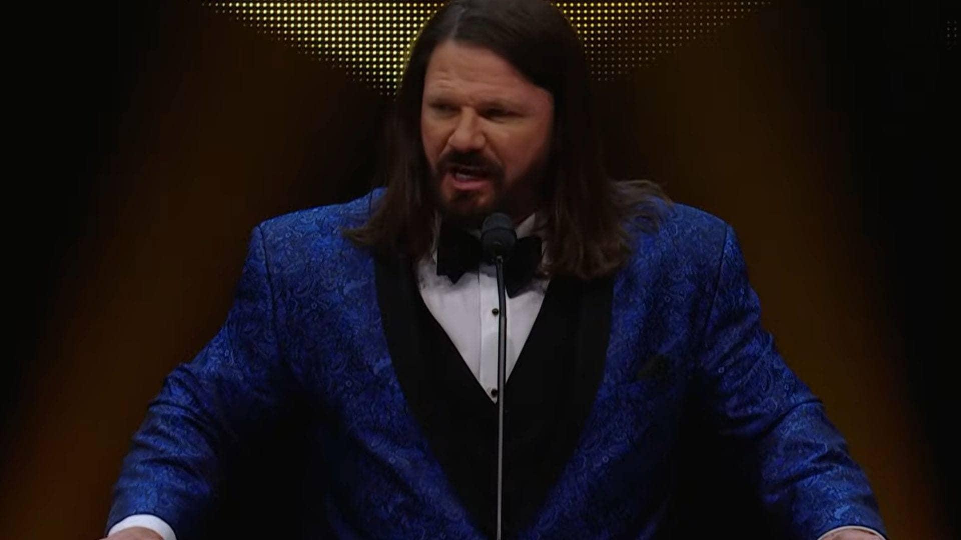 AJ Styles Goes Short and Sweet at Hall of Fame Speech