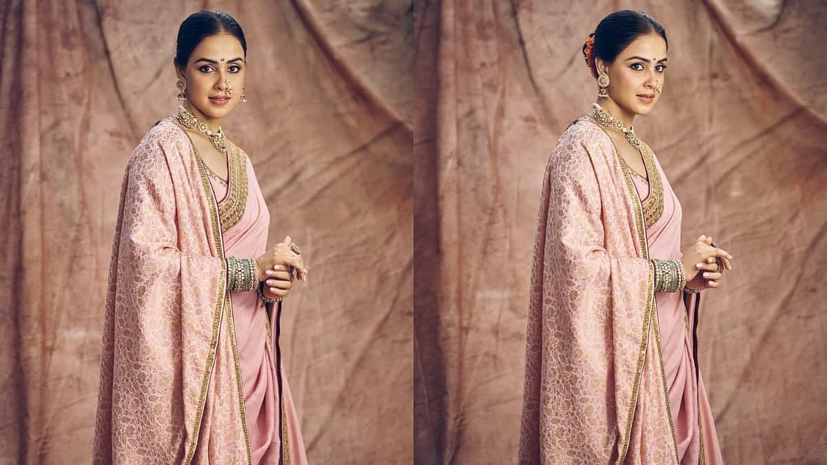 Genelia's Pink Nauvari Saree: A Royal Tribute to Heritage