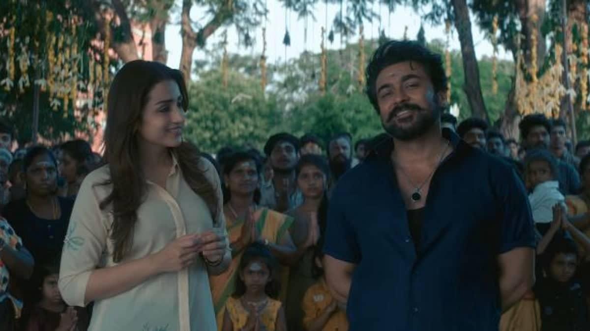 Trisha's Karuppu Trailer Drops; Fans Hype Suriya's Comeback