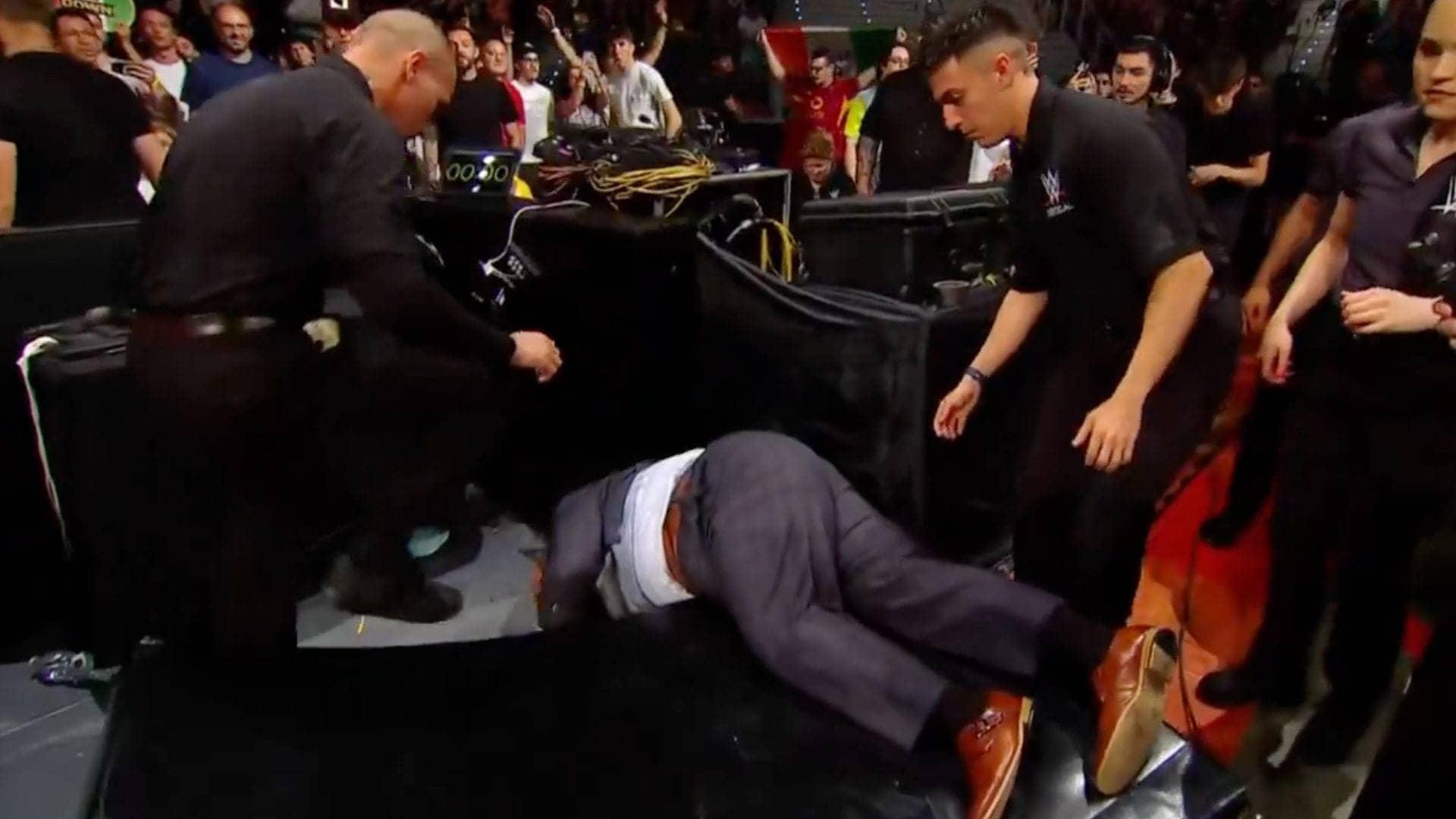 Paul Heyman Gets Speared Like a Pizza at WWE RAW