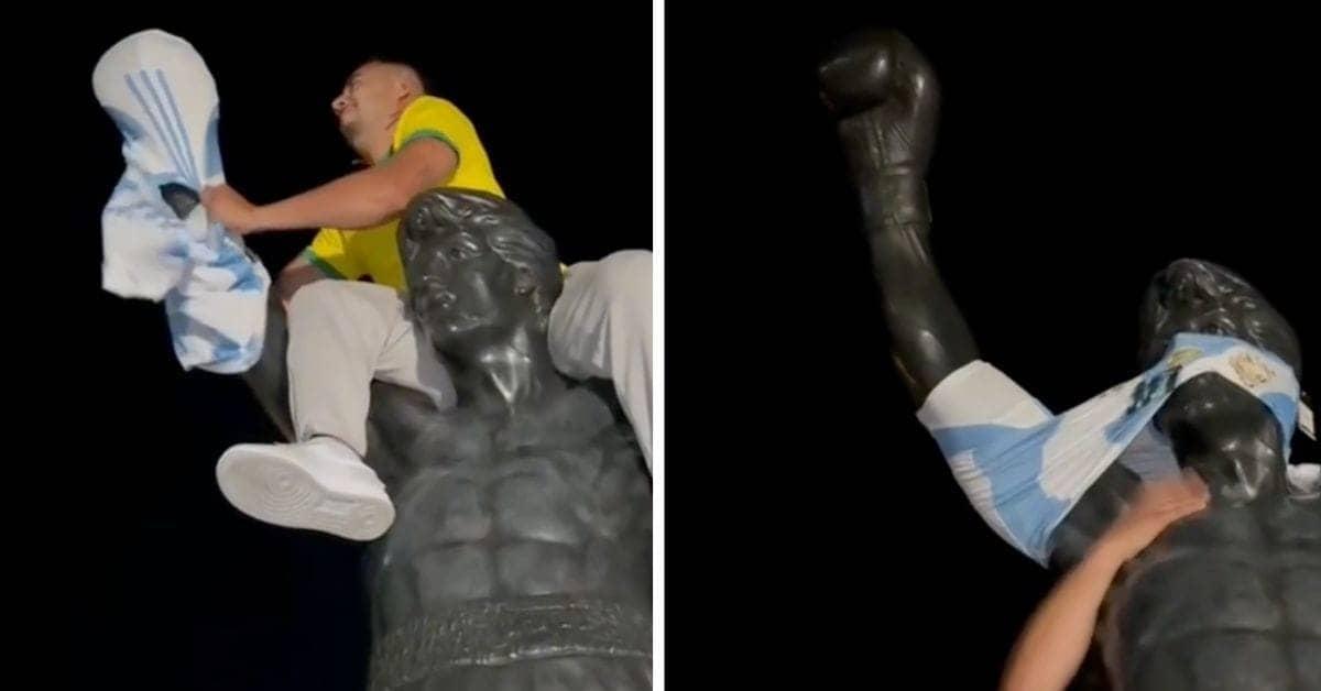 Brazil Fan Jinxes Messi by Dressing Rocky Balboa in Jersey