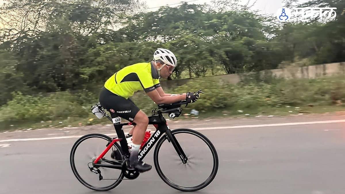 Ex-Cop Sandip Gurme Pedals 50km on Yoga Day Adventure