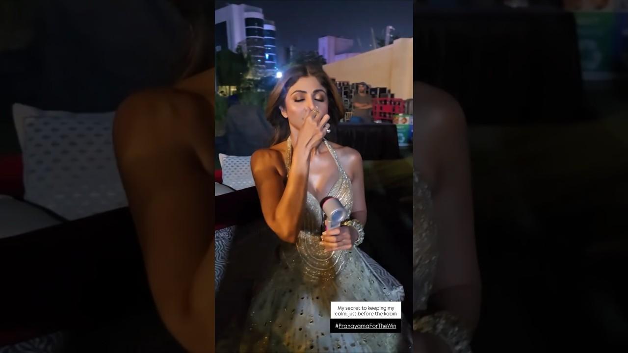 #shilpashetty performing #pranayama before going for a #rampwalk #shorts
