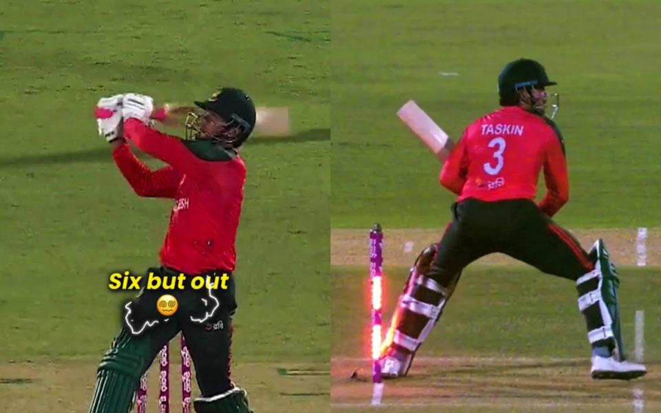 Taskin Ahmed ka hit-wicket: Cricket ya comedy? Desh dekh raha hai!