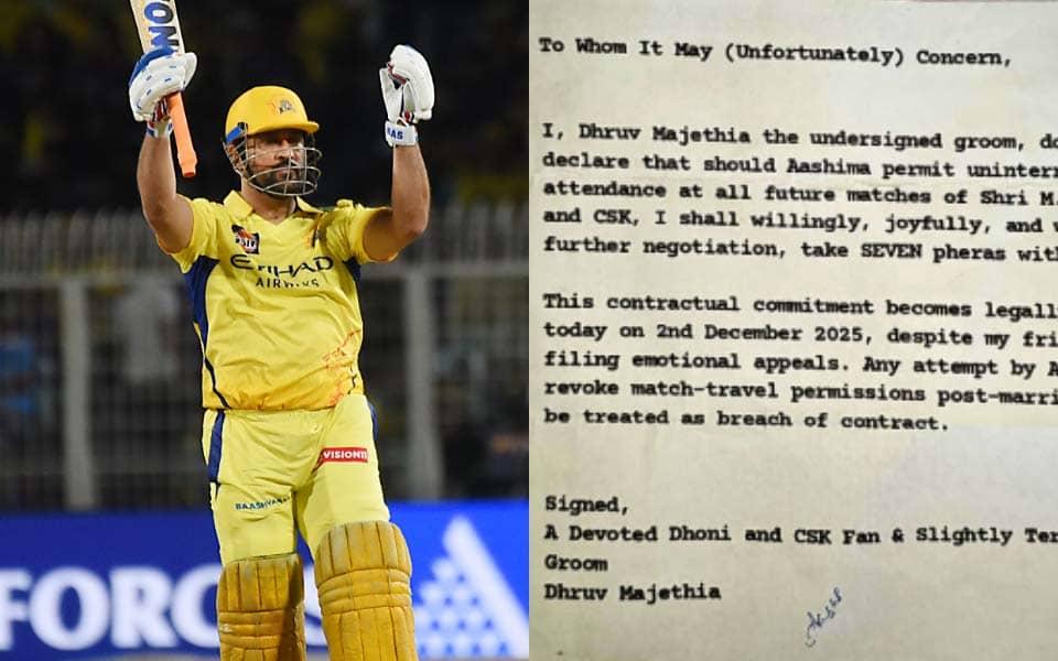 Epic wedding: CSK fan trades seven pheras for match access
