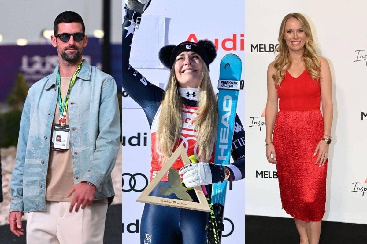 Djokovic and Wozniacki vibe with Vonn after World Cup win