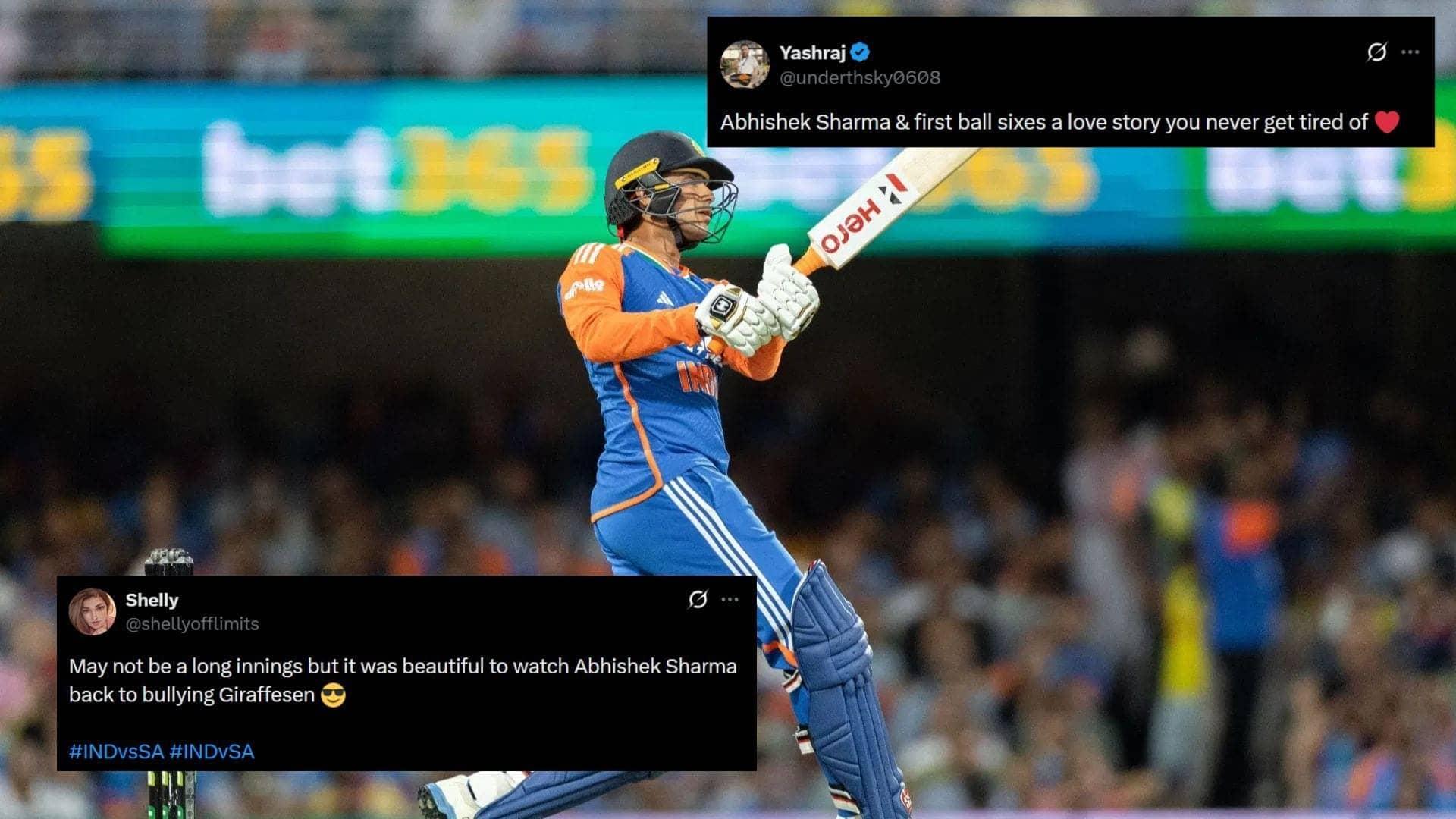 Abhishek Sharma's explosive 18-ball innings leaves fans amazed