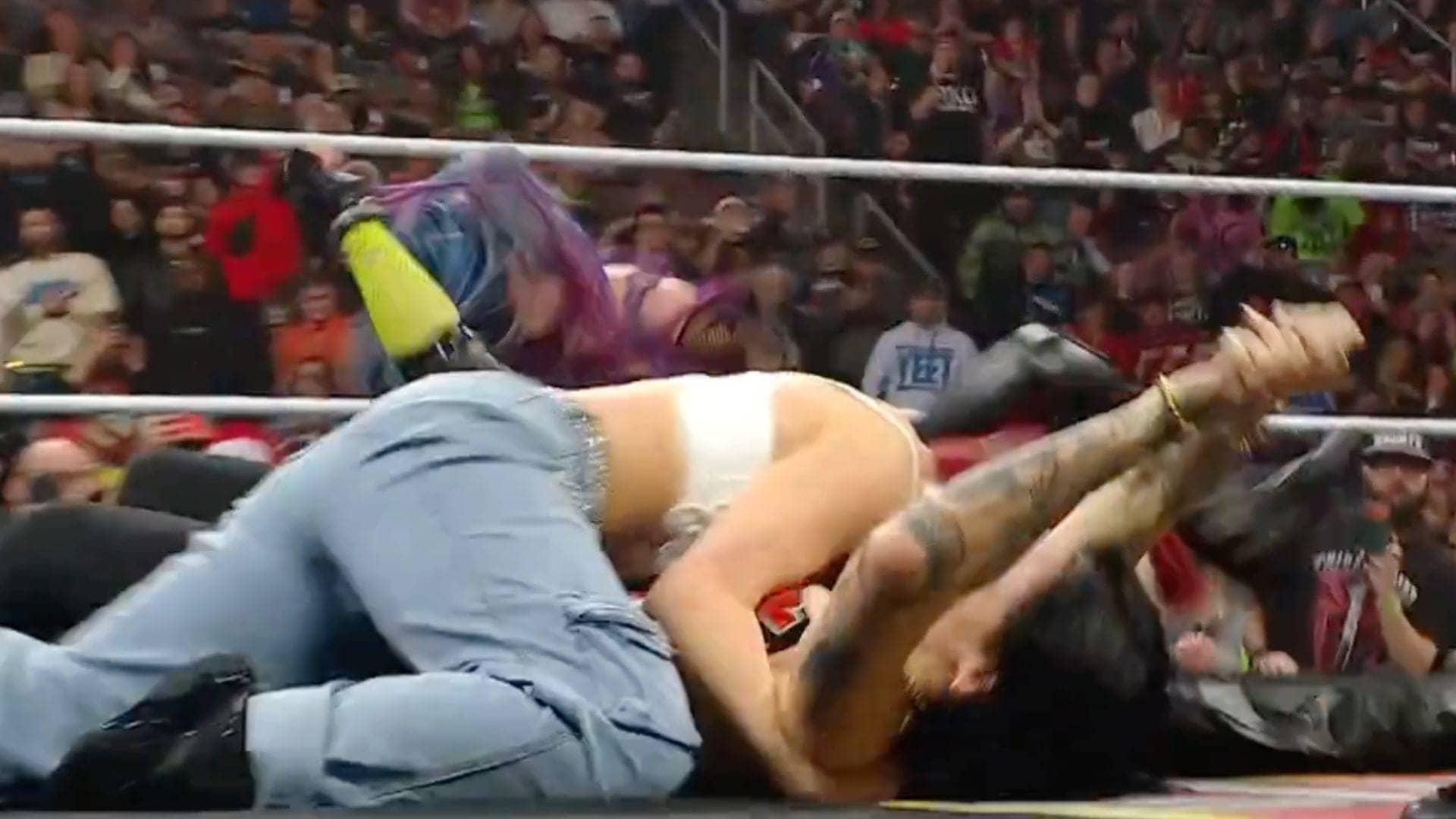 IYO SKY Takes a Hit to Save Rhea Ripley on WWE RAW