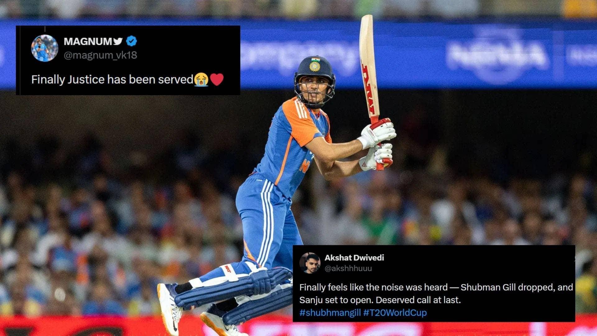 Shubman Gill dropped from T20 World Cup squad, fans fired up