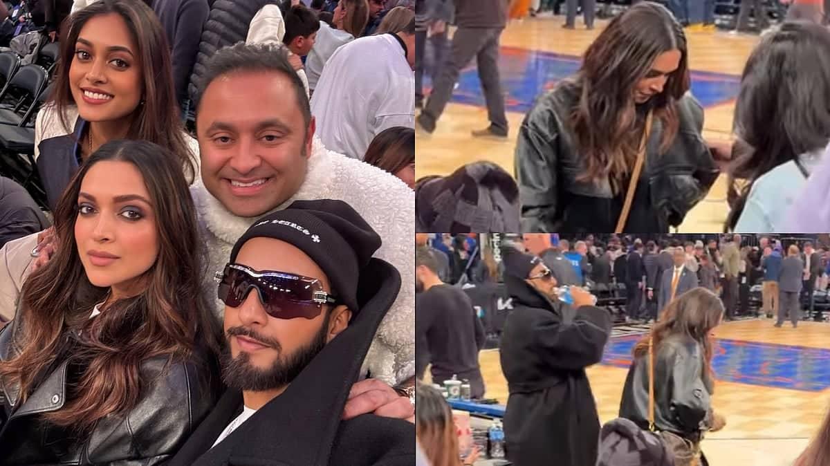 Ranveer and Deepika Dazzle at NBA Game in New York City