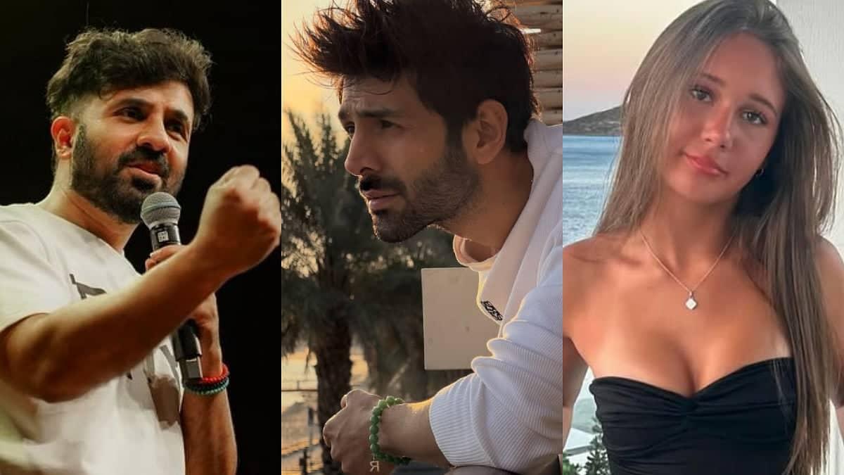 Kartik Aaryan's Beach Buzz: Vir Das and Cheerleader Drama!