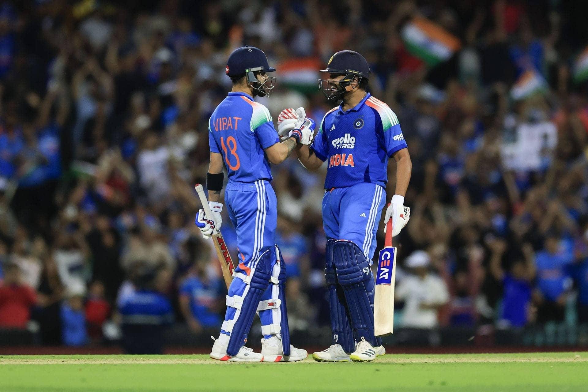 Kohli and Rohit Try to Sneak Out but Strut Like Stars