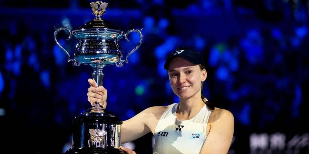 Elena Rybakina Stuns in Red Dress at Australian Open