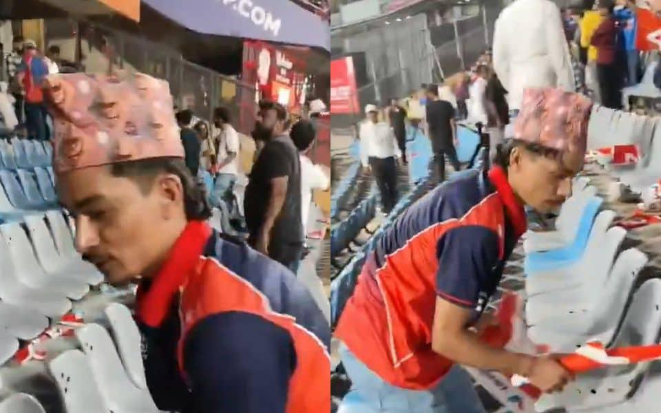 Nepal Superfan Cleans Stadium After Thrilling T20 Showdown