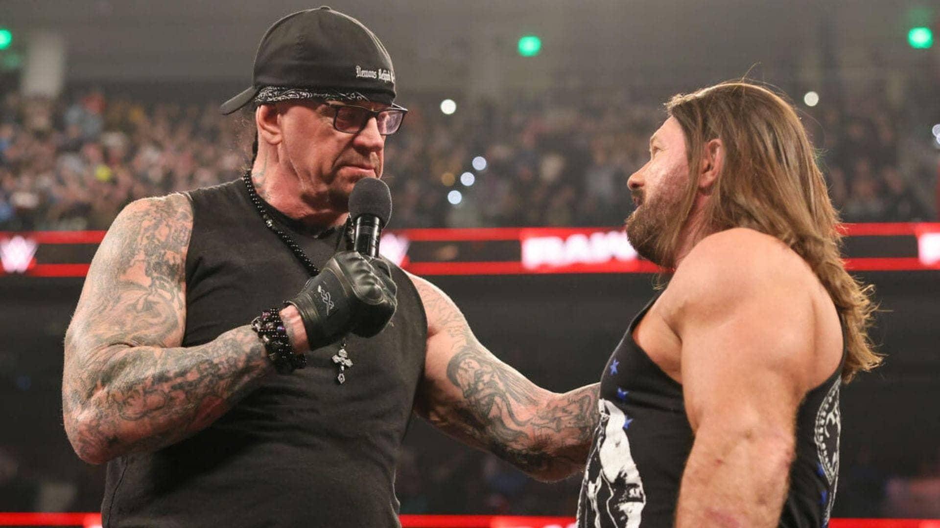The Undertaker Shouts Out AJ Styles for Hall of Fame Honor