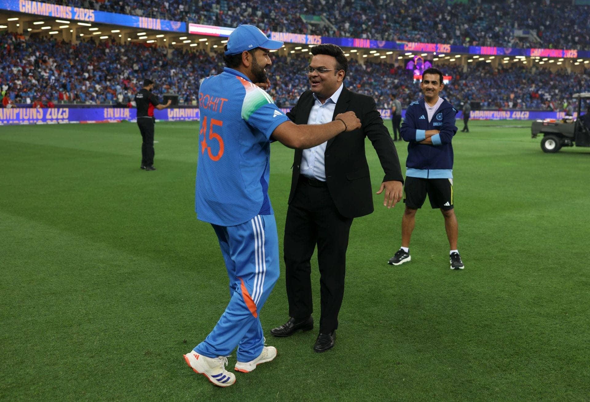 Rohit Sharma and Jay Shah Celebrate Epic T20 World Cup Win