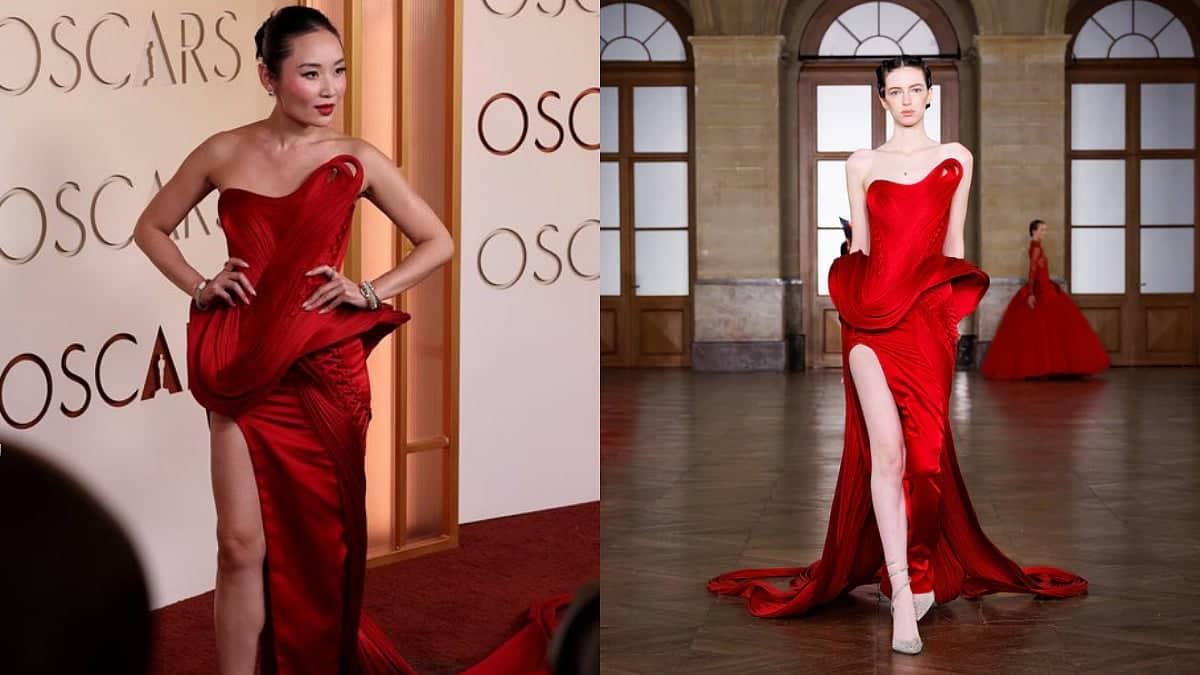 Li Jun Li Dominates Oscars 2026 in Gaurav Gupta Couture