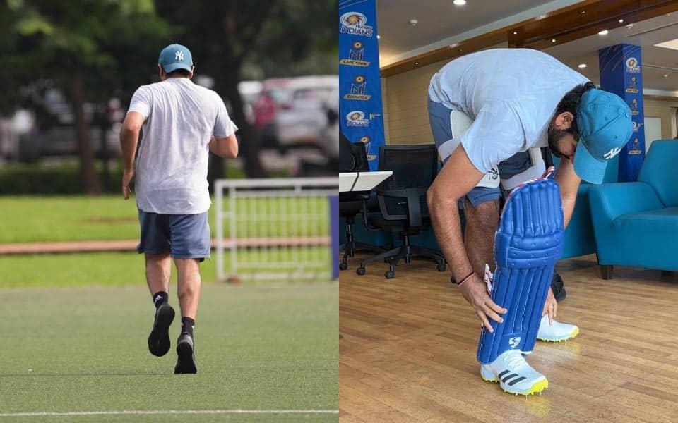 Rohit Sharma Joins Mumbai Indians' Practice Like a Superhero