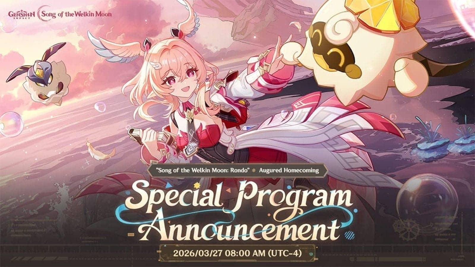 Genshin Impact Luna VI livestream date, time, and countdown