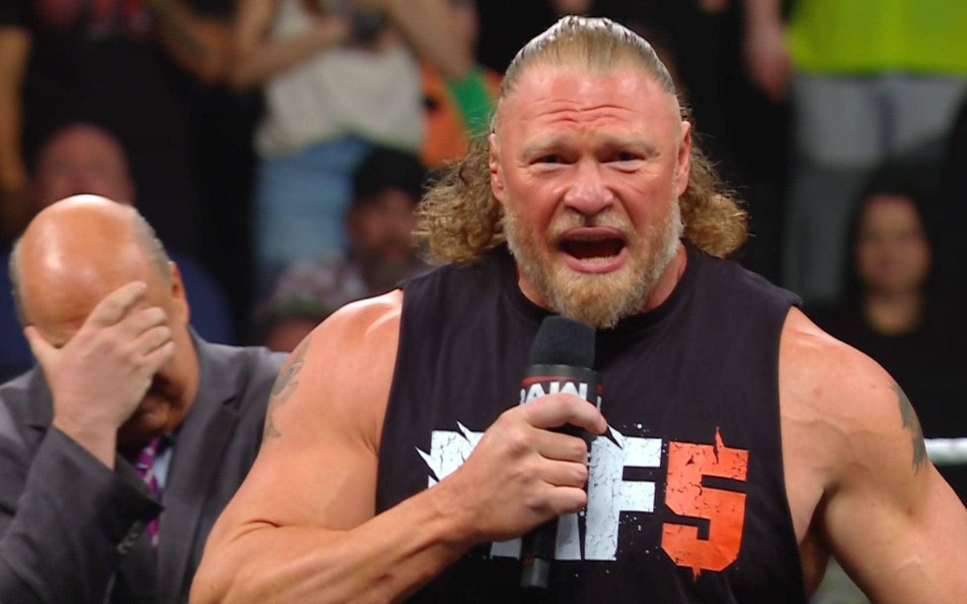 Brock Lesnar serves a brutal message to Oba Femi on RAW