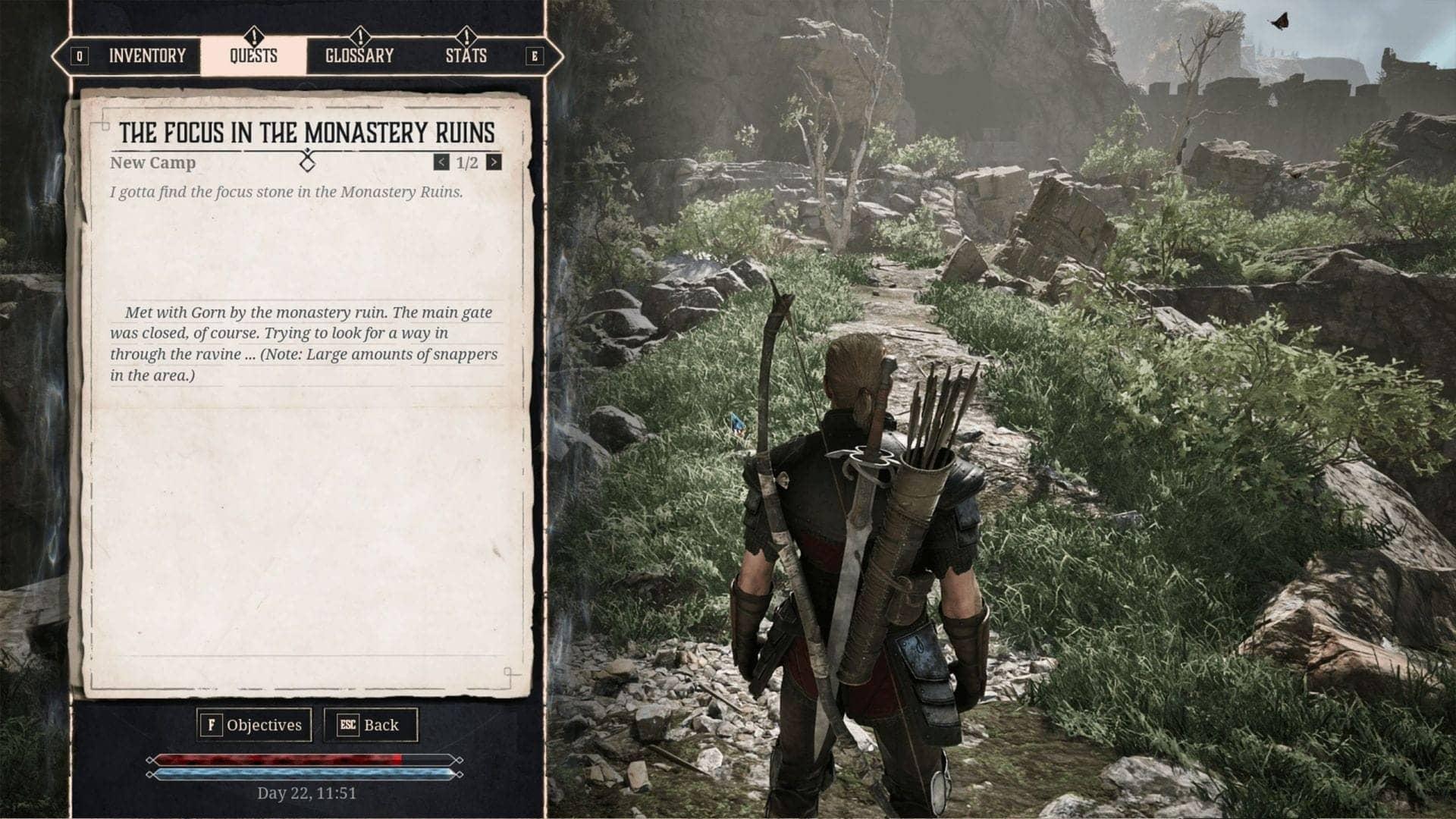 Gothic 1 Remake: How to Snag The Focus in Monastery Ruins