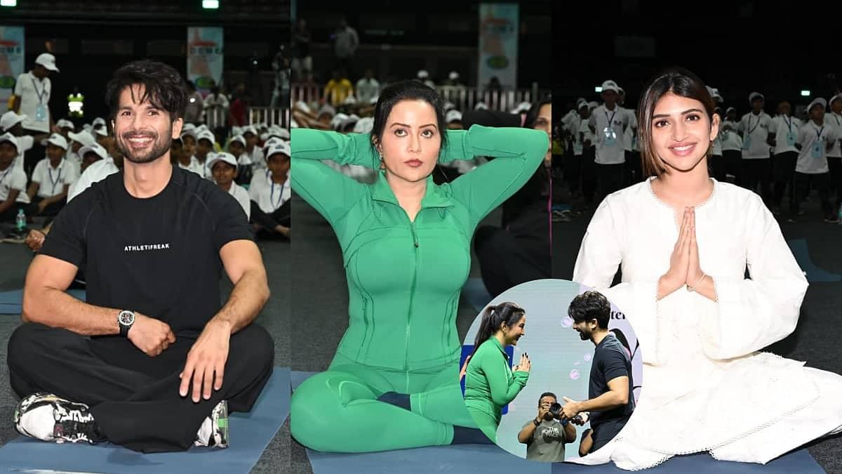 Mumbai Yoga Day: Amruta Shines While Shahid Looks Cool